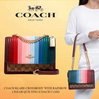 Coach  KLARE CROSSBODY WITH RAINBOW LINEAR QUILTING (COACH C1446)