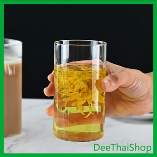 DeeThai แก้วน้ำเย็น ถ้วยใส่น้ำผลไม้ แก้วนม ถ้วยน้ำเย็น ตรง Clear glass