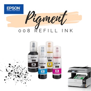 หมึก Epson 008 BK,M,C,Y 4 สี หมึกกันน้ำ หมึกแท้ 100% for L6460/L6490/L6550/L6570/L6580/L11160/L15150/L15160/L15180