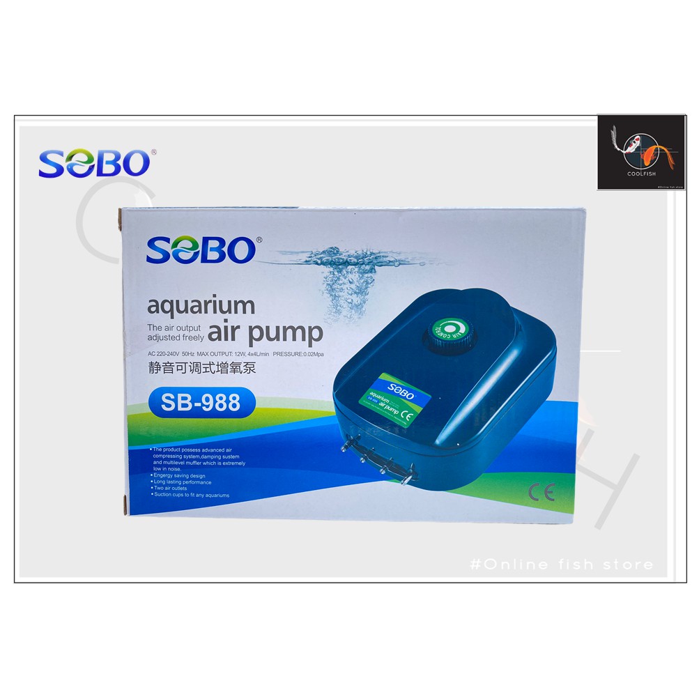 sobo-sb-988-ปั๊มลม-ปั๊มออกซิเจน-ปั๊มลม-4-ทาง-ลมแรง-ปรับความแรงลมได้