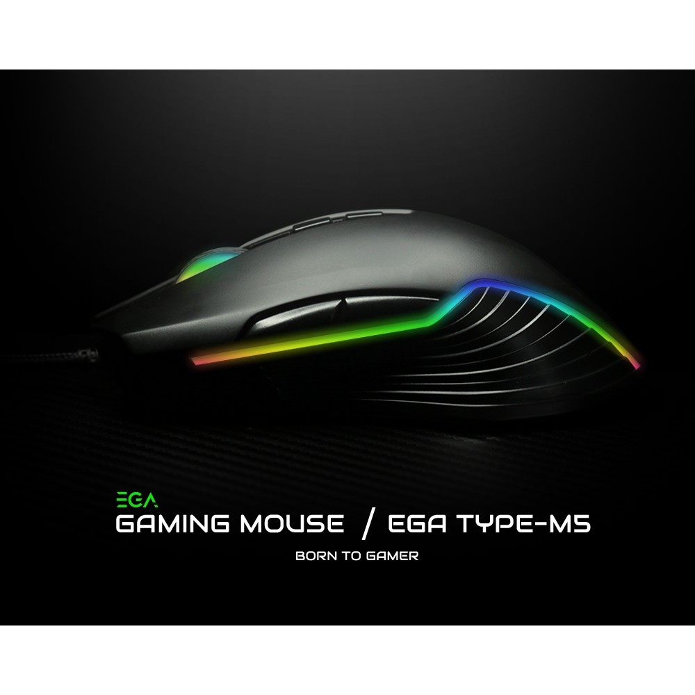 ภาพหน้าปกสินค้าเมาส์มาโคร RGB EGA Type M5 เมาส์เกมมิ่ง Gaming Macro Mouse ประกันศูนย์ 2 ปี จากร้าน huskshop บน Shopee