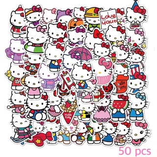 สติ๊กเกอร์ Hello kitty 151 คิตตี้ 50ชิ้น ซานริโอ้ sanrio สติ้กเกอร์ มายเม เมโลดี้ Mymelody มายเมโลดี้ คิดตี้ คิทตี้ เฮโห