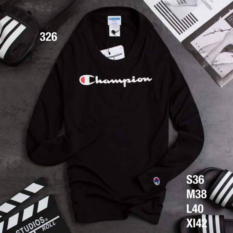 เสื้อยืดคอกลม-แขนยาว-champion