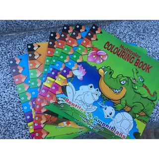 Multicolor coloring book สมุดระบายสีเล่มใหญ่ ระบายสีตามตัวเลข สำหรับเด็ก