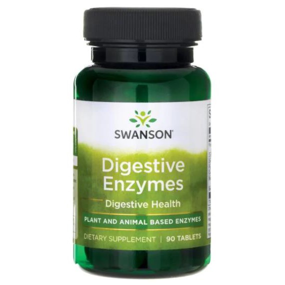 Swanson Premium Digestive Enzymes [ 90 Tablet ] with Bromelain, Betaine HCl, Papain, Pancreatin