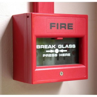 FIRE Break Glass ปุ่มกดฉุกเฉิน สวิทช์ปุ่มกดฉุกเฉิน อุปกรณ์แจ้งเหตุเพลิงไหม้ กล่องไฟอราม สำหรับกดปิดเปิดประตูฉุกเฉิน