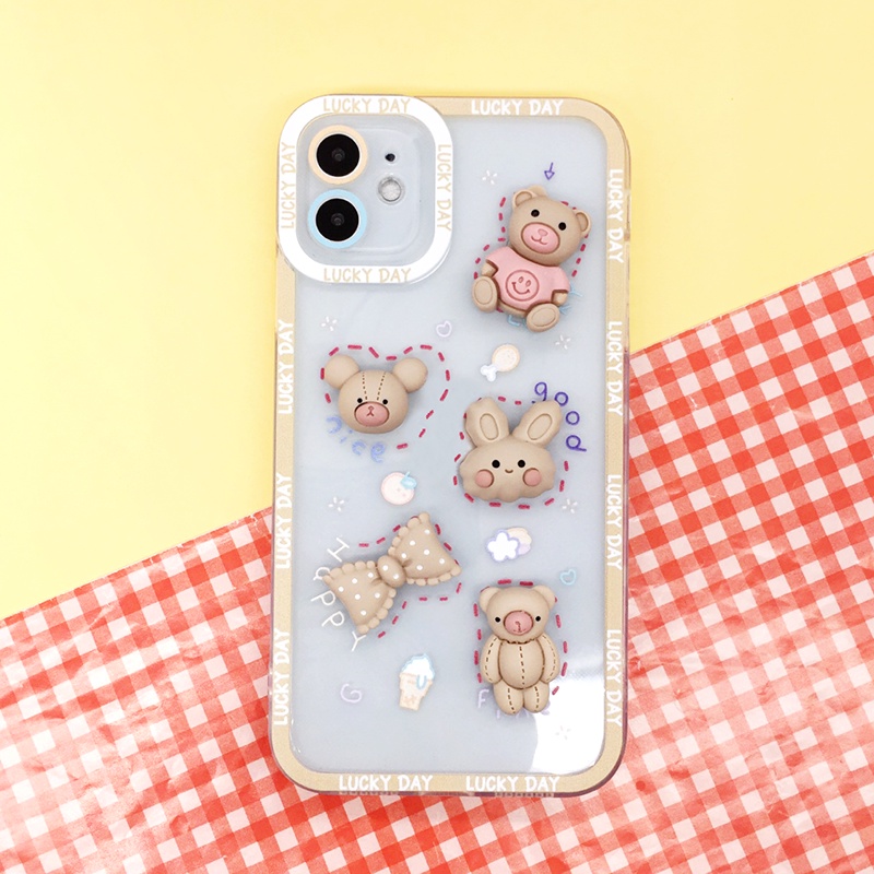 เคสมือถือ-13-13pro-13promaxนิ่มใสกันกล้องดอกไม้-ซิลิโคน-tpu-ติดการ์ตูนน่ารัก