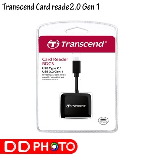 TRANSCEND CARD READER RDC3 USB 3.2 GEN 1 TYPE C BLACK  รับประกันศูนย์