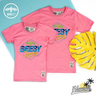 Beesy เสื้อยืด รุ่น Hawaii สีชมพู