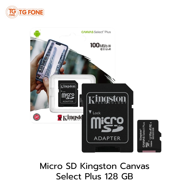 Kingston Micro Sd Card Canvas Select Plus 128 Gb/speed 100 Shopee