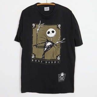 [S-5XL]เสื้อยืดลําลอง แขนสั้น พิมพ์ลาย Nightmare Before Christmas Bone Daddy Jack Skellington 1990s สไตล์วินเทจ สําหรับผ