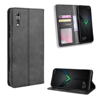 Casing Xiaomi Black Shark 2 Vintage Flip Cover Magnetic Wallet Case BlackShark2 Pro PU Leather Cases Card Holder