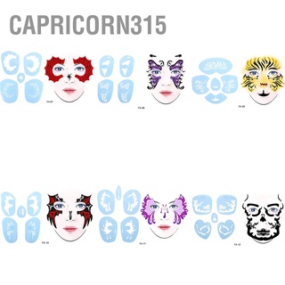 Capricorn315 6 Styles/set Face Paint Stencil Reusable Tattoo Cosmetic Painting Tool