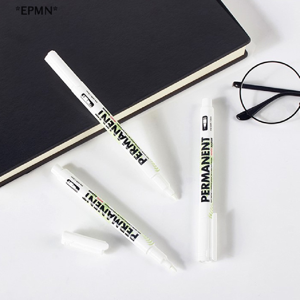 epmn-ปากกามาร์กเกอร์-ไฮไลท์-หมึกสีขาว-สําหรับวาดภาพ-เขียน-ร่างภาพ-3-ชิ้น-ชุด