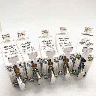 NH00C 63A  80A 100A 500V  NT00C 16A 25A 125A 660V ฟิวส์ใบมีด 120KA