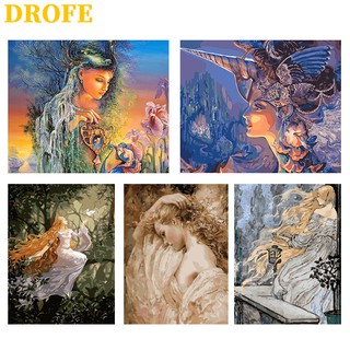 DROFE 【ขนาด : 50X40 ซม】~คอลเลกชันแฟนตาซี~ พร้อมส่งภาพระบายสีตามตัวเลขของขวัญDIY/ paint by number / บ้านตกแต่ง / ตามหมายเลข / ภาพวาด DIY/ จิตรกรรมดิจิทัล / การวาดภาพดิจิทัล