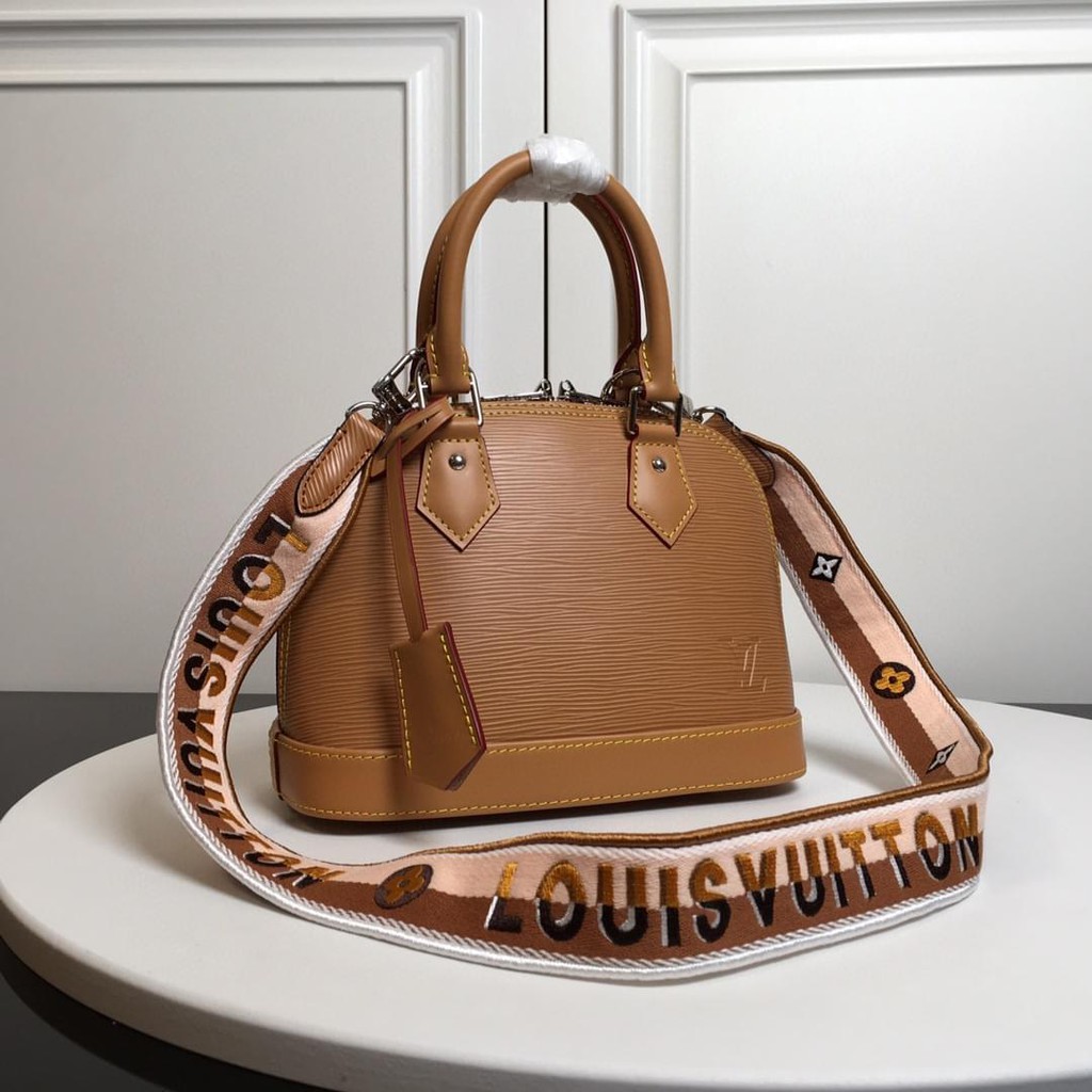 Louis LV M40301 Alma BB handbag solid casual crossbody bag with jacquard  strap