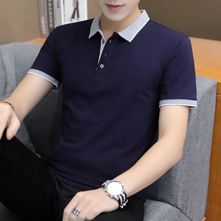 ✧ฤดูร้อนใหม่เสื้อโปโลผู้ชายแขนสั้นเสื้อยืดปกปกหลวมขนาดบวกเสื้อยืดผู้ชายด้านบน1/2