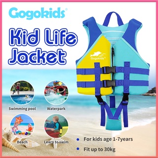 สินค้า Gogokids เสื้อชูชีพสำหรับว่ายน้ำ เสื้อชูชีพสำหรับเด็กวัยหัดเดิน 1-9 ปี เหมาะสำหรับชายหาดหรือสระว่ายน้ำ 15-35 กก.