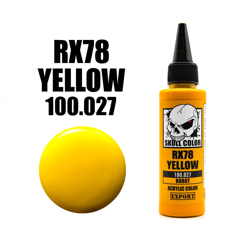 skull-color-027-rx78-yellow-สีสูตร-acrylic-ผสมสำเร็จสำหรับแอร์บรัช-ขนาด-60ml