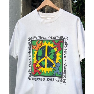 เสื้อยืดแขนสั้น ทรงหลวม พิมพ์ลายกราฟฟิติ Keith Haring the father of street สําหรับผู้ชาย