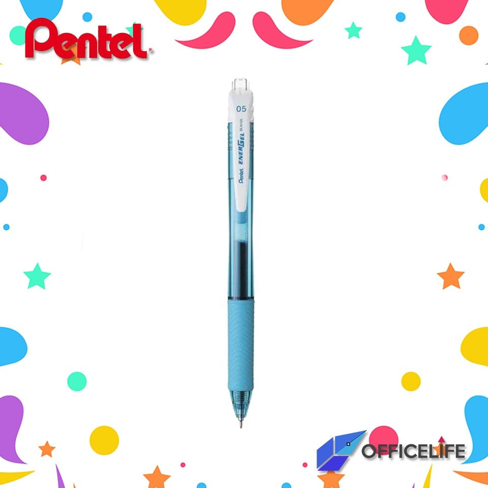 ภาพสินค้า(1 ด้าม)ปากกา Pentel Energel BLN105 สีด้ามพาสเทล หมึกน้ำเงิน ขนาด0.5มม 1 ด้าม จากร้าน officelife บน Shopee ภาพที่ 3