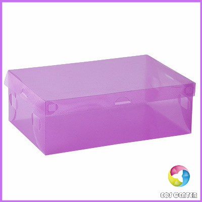 eos-center-แผ่นกล่องใส่รองเท้าพลาสติกใส-กล่องจัดระเบียบ-กล่องรองเท้าพับได้-กล่องรองเท้า-colour-transparent-shoe-box