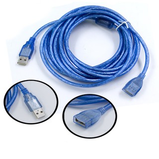 ภาพหน้าปกสินค้าสาย USB 2.0 Male To Female Extension ยาว1.8M/3M/5M สีฟ้า ที่เกี่ยวข้อง