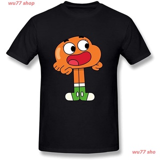 DENISG Men T Shirts Custom O Neck Funny The Amazing World Of Gumball Darwin Watterson Mens T-Shirt เสื้อยืด ดพิมพ์ลาย เ