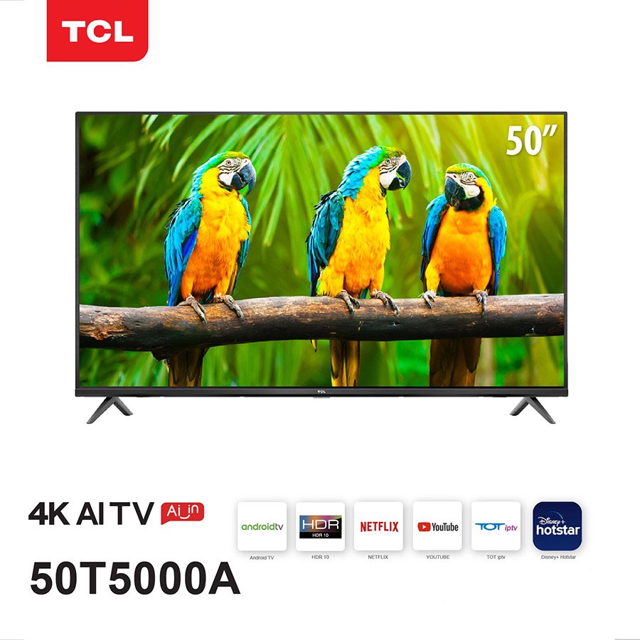 ภาพหน้าปกสินค้าTCL ทีวี 50 นิ้ว รุ่น 50T5000A และ TCL ทีวี 55 นิ้ว รุ่น 55T5000A LED 4K UHD Android TV
