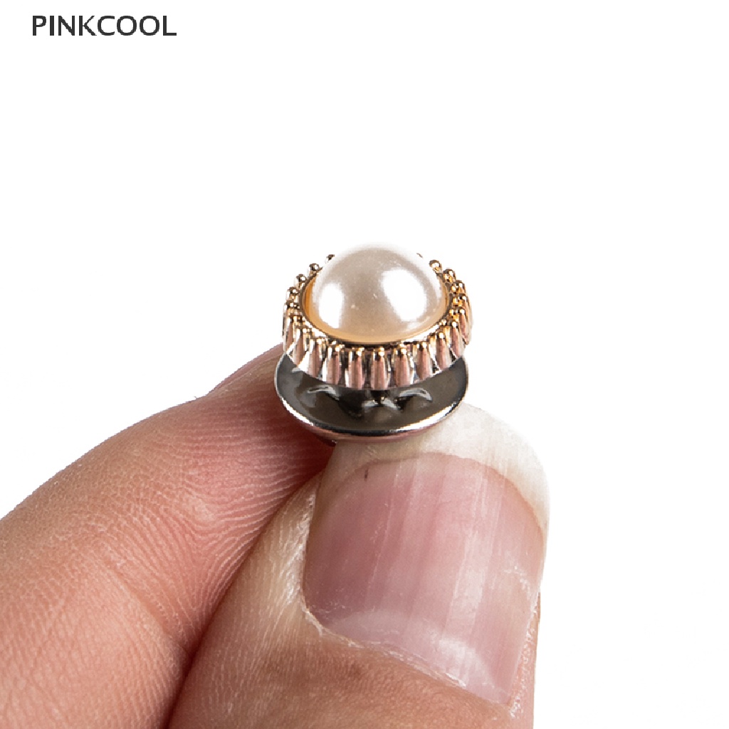pinkcool-10-ชิ้น-กระดุม-เข็มกลัด-ชุดแฟชั่น-มุก-พลอยเทียม-หมุด-โค้ท-เสื้อผ้า-อุปกรณ์เสริม