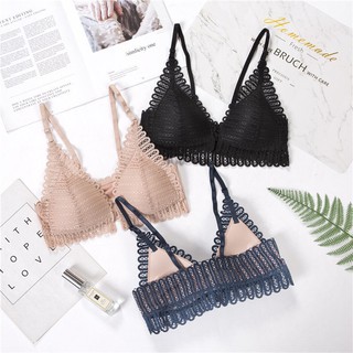 สินค้าพร้อมส่งจากไทย💥Angle Bra 💥 (N318) เสื้อในลูกไม้ ชุดชั้นในลูกไม้ตะขอหน้า เสื้อในไร้โครง งานสวย ส่งไวมาก