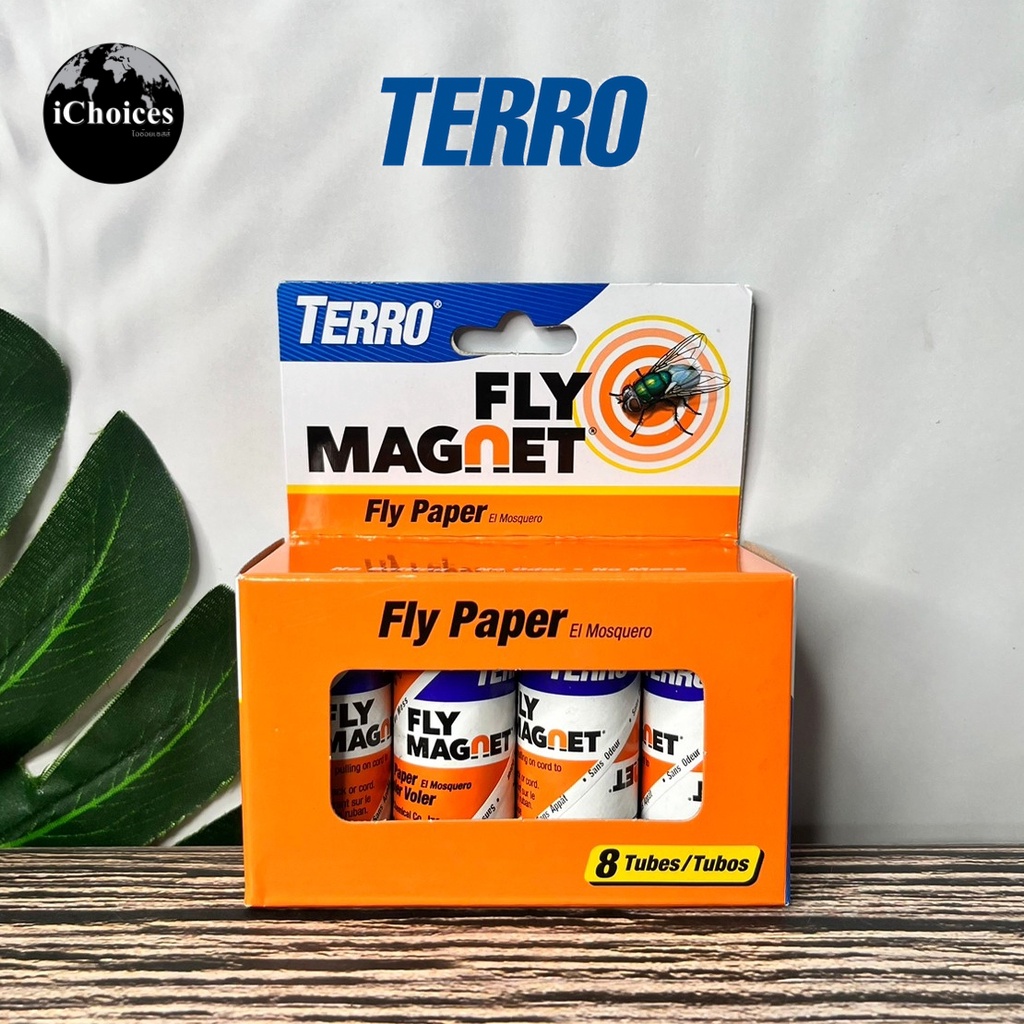 [TERRO] T518 Fly Magnet Sticky Fly Paper Fly Trap 8 Count ผลิตภัณฑ์ดัก ...