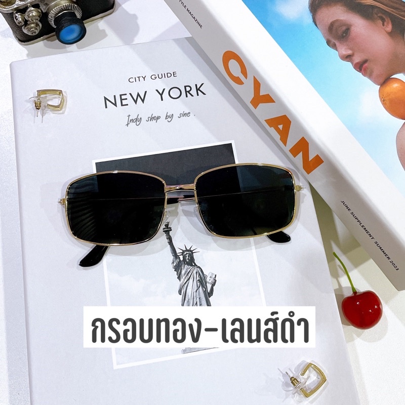 ภาพสินค้าแว่นวินเทจ Style 4kings รูแปง อินทร สีดำ สุดฮิต พร้อมส่งจากไทย TH แว่นแฟชั่น จากร้าน sine.kc บน Shopee ภาพที่ 7