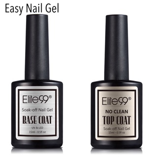 Elite99 /Top Coat No Clean + Base Coat /Saving Size 15 ml.