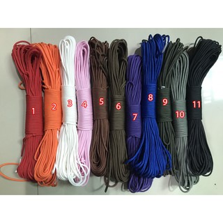 เชือกพาราคอด paracord ความยาว 30 เมตร สอบถามสีก่อนสั่งนะคะ