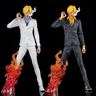 Dream Sanji One Piece GK Black Foot Sanji เปลวไฟแฮนด์เมด เอฟเฟคพิเศษ รุ่นคุณภาพสูง พร้อมกล่องสี ของขวัญตกแต่ง♠