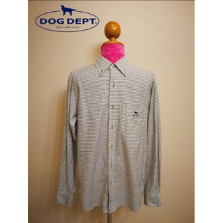 DOG DEPT SANTA MONICA Brand_2nd hand เสื้อเชิ้ตแขนยาวผ้าฝ้าย 100% size M (made in China) แท้มือสองสภาพดีกระสอบนำเข้า