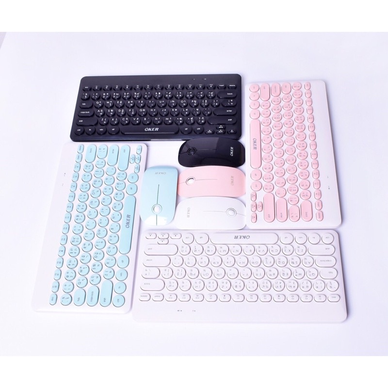 oker-keybord-mouse-wireless-คีบอทร์-เม้าไร้สาย-usb-wireless-เม้าส์ไร้เสียง-รุ่นk885