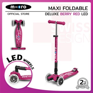 Micro Maxi Deluxe Foldable LED สกู๊ตเตอร์เด็ก ใช้งานง่าย อายุตั้งแต่ 5-12 ปี