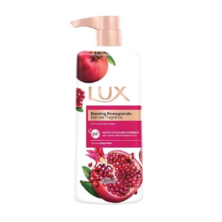 Lux Body Wash Dazzling Pomegranate 500 Ml.ลักส์ ครีมอาบน้ำ แดซลิ่ง พอมมากราเนท กลิ่นทับทิม 500 มล.