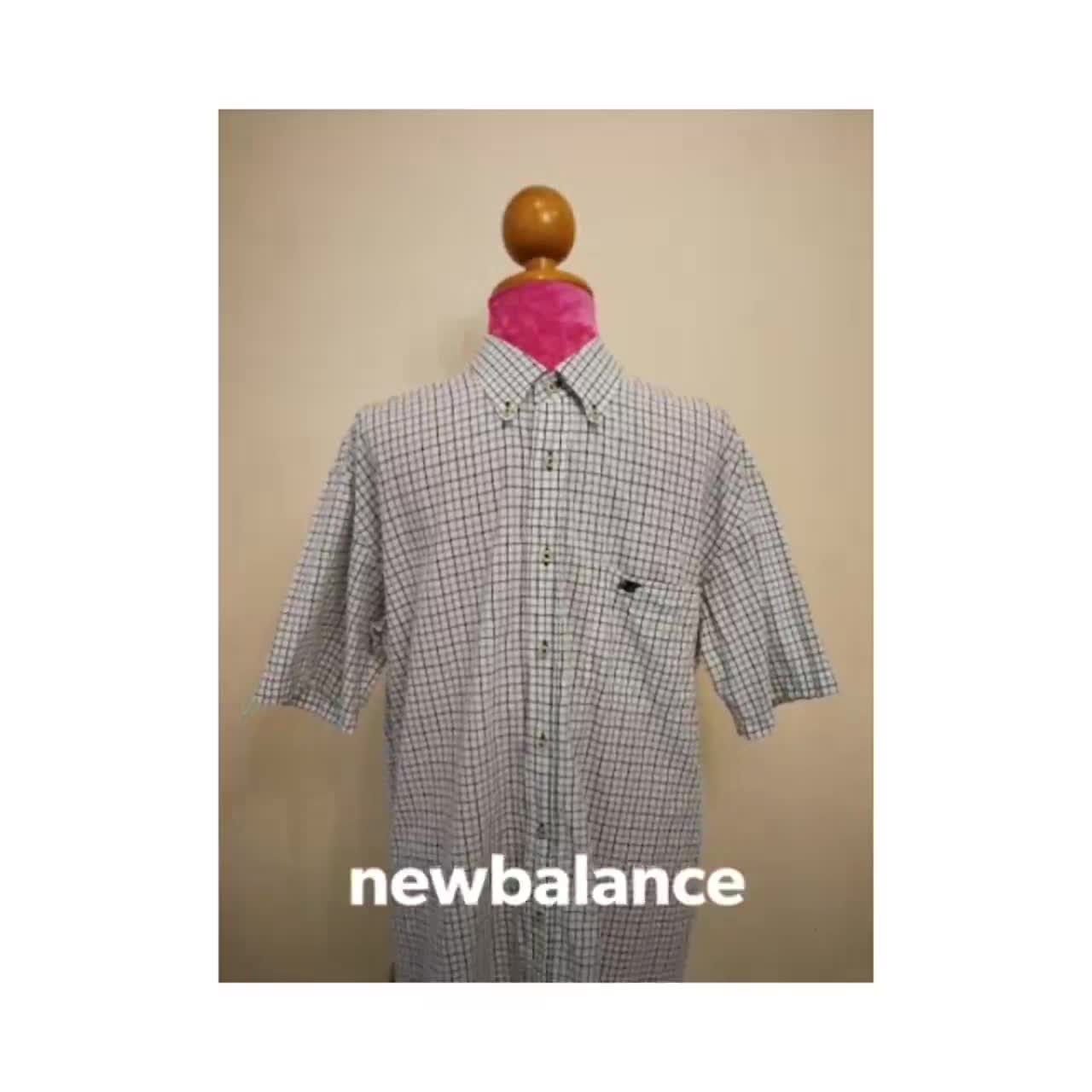 nb-newbalance-brand-2nd-hand-เสื้อเชิ้ตแขนสั้นผ้าฝ้าย-100-size-l-made-in-japan-แท้มือสองกระสอบนำเข้า