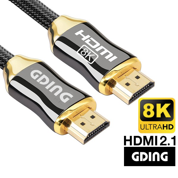 ภาพหน้าปกสินค้าสาย HDMI 8K CABLE V2.1 48Gbps Dynamic HDR eARC HDCP 3D สำหรับเครื่องขยายเสียง ทีวี PS4 PS5 โปรเจคเตอร์ความละเอียดสูง จากร้าน gdingshop บน Shopee