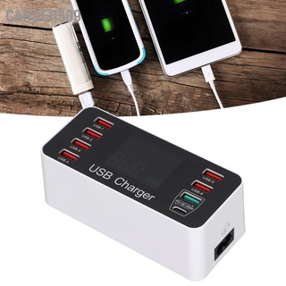 Cancer309 A9+ 8 Port USB Charger 40W Fast Charging QC 3.0 C Multiple Stations with LCD for Smartphones Tablets