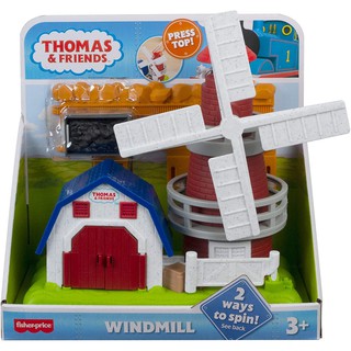 Thomas &amp; Friends Windmill destination playset รางรถไฟโทมัสสำหรับเด็กก่อนวัยเรียน อายุ 3 ปีขึ้นไป รุ่น GPD89