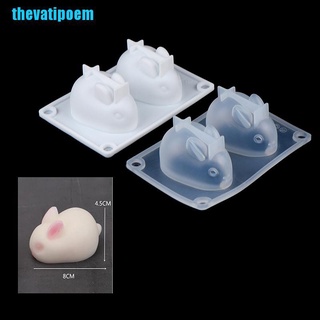 Thevatipoem แม่พิมพ์ซิลิโคน ลายการ์ตูนกระต่าย 3D สําหรับทําสบู่ เค้ก Diy 1