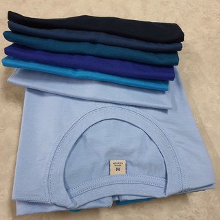 เสื้อยืดโทนสีฟ้า 💙 คอตตอน 💯  💙 เนื้อนุ่ม สีไม่ตก (มีบริการเก็บเงินปลายทาง)