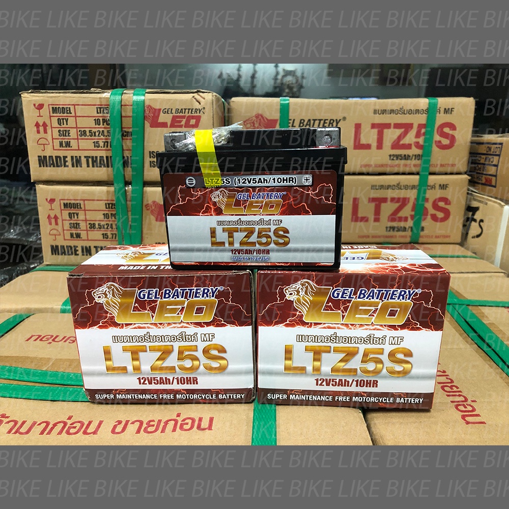 ภาพหน้าปกสินค้า**ลอตใหม่ล่าสุด** LEO LTZ5S battery (12V 3.5Ah) แบตเตอรี่มอเตอร์ไซค์ แบตลีโอ สำหรับ wave click scoopy zoomer x fino mio จากร้าน like_bike บน Shopee