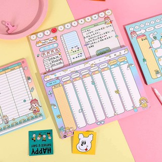 📌🇹🇭พร้อมส่ง แผ่นละ 3฿ 💥‼️ Fancy Planner แพลนเนอร์ นักเรียนและเด็ก วางแผนระเบียบกิจวัตร แบบฟอร์มวางแผนสุดน่ารัก