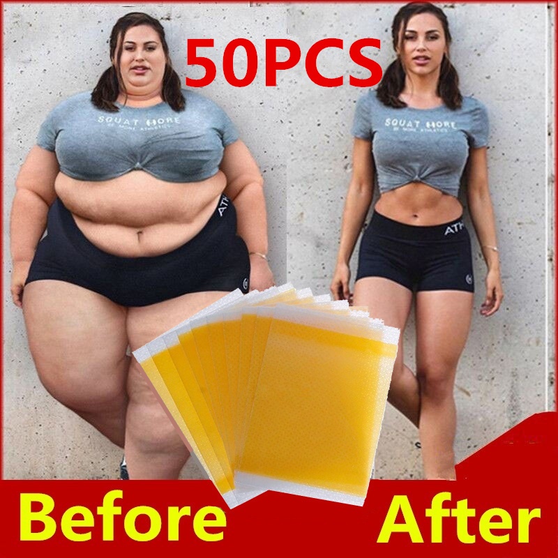 50pcs-ลดน้ำหนัก-slimming-diets-ยาจีน-slim-patch-pads-detox-แผ่นกาวลดน้ำหนัก